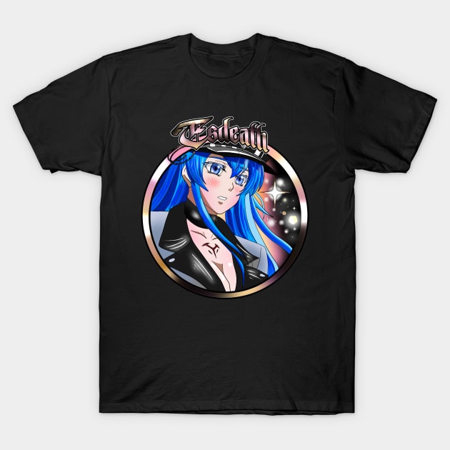 Esdeath Round T-Shirt by Pal3blood